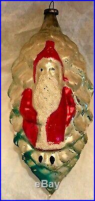 Antique Vintage Belsnickel On Pine cone German Glass Figural Christmas Ornament