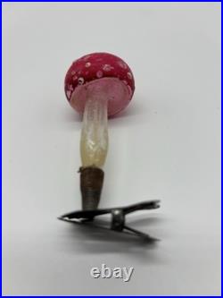 Antique Vintage Blown Glass Clip On MUSHROOM Christmas Ornament Germany Lot Of 4 Antique Vintage Blown Glass Clip On MUSHROOM Christmas Ornament Germany Lot Of 4