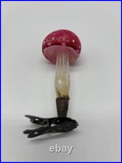 Antique Vintage Blown Glass Clip On MUSHROOM Christmas Ornament Germany Lot Of 4 Antique Vintage Blown Glass Clip On MUSHROOM Christmas Ornament Germany Lot Of 4