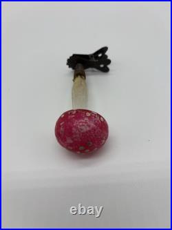 Antique Vintage Blown Glass Clip On MUSHROOM Christmas Ornament Germany Lot Of 4 Antique Vintage Blown Glass Clip On MUSHROOM Christmas Ornament Germany Lot Of 4