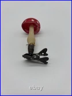 Antique Vintage Blown Glass Clip On MUSHROOM Christmas Ornament Germany Lot Of 4 Antique Vintage Blown Glass Clip On MUSHROOM Christmas Ornament Germany Lot Of 4