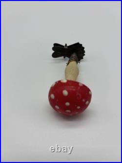 Antique Vintage Blown Glass Clip On MUSHROOM Christmas Ornament Germany Lot Of 4 Antique Vintage Blown Glass Clip On MUSHROOM Christmas Ornament Germany Lot Of 4