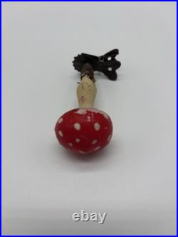 Antique Vintage Blown Glass Clip On MUSHROOM Christmas Ornament Germany Lot Of 4 Antique Vintage Blown Glass Clip On MUSHROOM Christmas Ornament Germany Lot Of 4