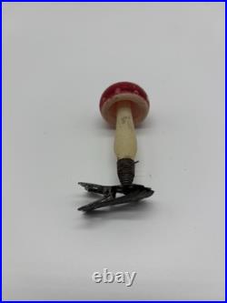 Antique Vintage Blown Glass Clip On MUSHROOM Christmas Ornament Germany Lot Of 4 Antique Vintage Blown Glass Clip On MUSHROOM Christmas Ornament Germany Lot Of 4