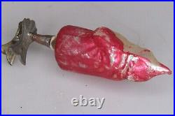 Antique Vintage Blown Glass Clip On SANTA ST NICHOLAS Christmas Ornament Germany