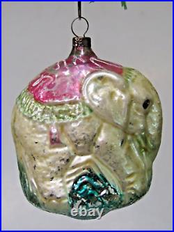 Antique Vintage Blown Glass ELEPHANT Figurine Christmas Ornament Germany