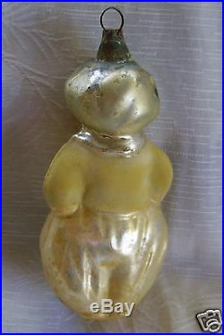 Antique Vintage Christmas Mercury Glass Moor Boy Ornament
