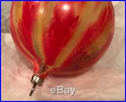 Antique Vintage End Of Day Colorful Glass German Christmas Ornament