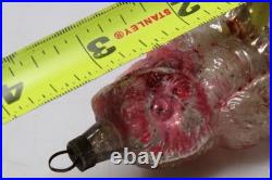 Antique Vintage Glass Big Red EYE OWL Bird on BALL Christmas Ornament Germany