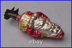 Antique Vintage Glass Clip On SANTA Figurine Christmas Ornament Germany Antique Vintage Glass Clip On SANTA Figurine Christmas Ornament Germany