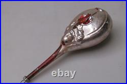 Antique Vintage Glass FAT Embossed Mandoline MAN Christmas Ornament Germany