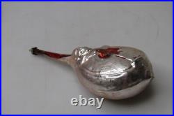 Antique Vintage Glass FAT Embossed Mandoline MAN Christmas Ornament Germany