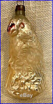 Antique Vintage Gold Eagle On A Branch German Glass Figural Christmas Ornament