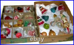 Antique Vintage Mixed Lot Mercury Glass Christmas Ornaments Czech Poland Etc