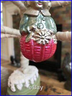 Antique Vintage Old LADY / WOMAN Mercury Glass Christmas Ornament Germany