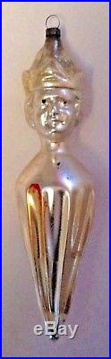 Antique Vintage Prince Head On A Cone Glass German Figural Christmas Ornament