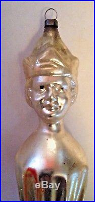 Antique Vintage Prince Head On A Cone Glass German Figural Christmas Ornament