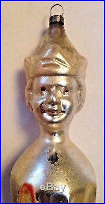 Antique Vintage Prince Head On A Cone Glass German Figural Christmas Ornament