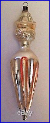 Antique Vintage Prince Head On A Cone Glass German Figural Christmas Ornament