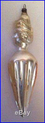 Antique Vintage Prince Head On A Cone Glass German Figural Christmas Ornament