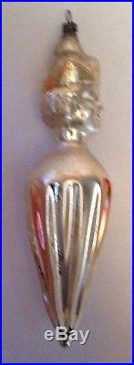 Antique Vintage Prince Head On A Cone Glass German Figural Christmas Ornament