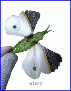 Antique Vintage Spun Glass Wings BUTTERFLY MOTH Christmas Ornament Germany Antique Vintage Spun Glass Wings BUTTERFLY MOTH Christmas Ornament Germany