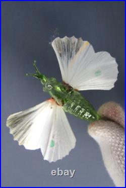 Antique Vintage Spun Glass Wings BUTTERFLY MOTH Christmas Ornament Germany Antique Vintage Spun Glass Wings BUTTERFLY MOTH Christmas Ornament Germany