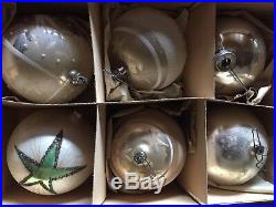 Antique West German Germany Christmas ornament Mercury Glass Lead tinsel old lot