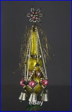 Antique beaded christmas tree topper, ca. 1930 (# 10513)