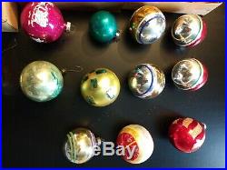 Antique mercury glass christmas ornaments With Real Tinsil