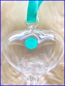 BNIB Authentic Tiffany & Co Please Return To Tiffany glass Christmas ornament