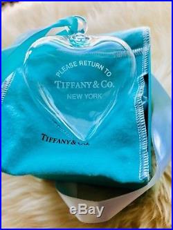 BNIB Authentic Tiffany & Co Please Return To Tiffany glass Christmas ornament