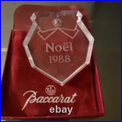 Baccarat 1988 Clear Crystal Christmas Ornament Decorative Vintage Glossy