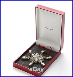 Baccarat Crystal Noel Gold Snowflake Christmas Ornament, New in Box