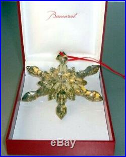 Baccarat Noel Gold Snowflake Christmas Ornament French Crystal New In Box