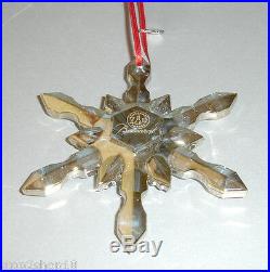 Baccarat Noel Gold Snowflake Christmas Ornament French Crystal New In Box
