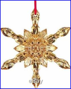 Baccarat Noel Gold Snowflake Ornament 2017 French Crystal New In Box Sku 2811191