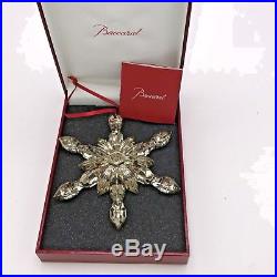 Baccarat Ornament 2809184 French Crystal Snowflake Christmas Lead Crystal