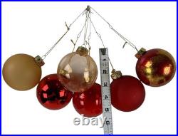 Balsam Hill Mistletoe and Holly Glass Christmas Ornament Set of 34/35 pieces