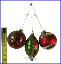 Balsam Hill Mistletoe and Holly Glass Christmas Ornament Set of 34/35 pieces