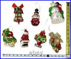 Balsam Hill Mistletoe and Holly Glass Christmas Ornament Set of 34/35 pieces