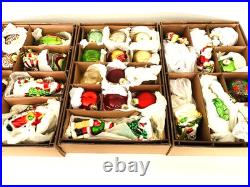 Balsam Hill Mistletoe and Holly Glass Christmas Ornament Set of 34/35 pieces