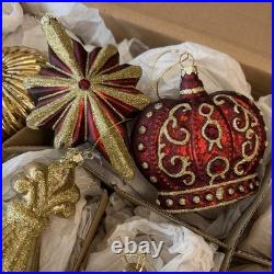 Balsam Hill Royal Celebration Glass Ornament Set of 34-In Original Boxes