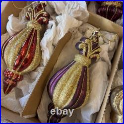 Balsam Hill Royal Celebration Glass Ornament Set of 34-In Original Boxes