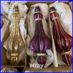 Balsam Hill Royal Celebration Glass Ornament Set of 34-In Original Boxes