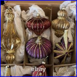 Balsam Hill Royal Celebration Glass Ornament Set of 34-In Original Boxes