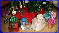 Beaded Christmas Tree Glass Dome Miniature Ornaments Westrim