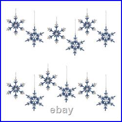 Beaded Metal Snowflake Ornament (Set of 12)