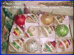 Beautiful Antique Vtg Shiny Brite Satellites Trees Lantern Glass Xmas Ornaments