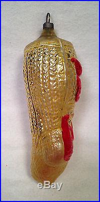 Beautiful Large Antique German Christmas Stocking Toys Glass Ornament